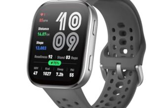Amazfit Bip 6 Smart Watch 46Mm, 14 Day Battery, 1.97″ Amoled Display, Gps & Free Maps, Ai, Bluetooth Call & Text, Health, Fitness & Sleep Tracker, 140+ Workout Modes, 5 Atm Water-Resistance, Charcoal