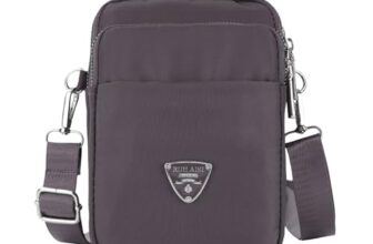 Bag In Enterprise Multi-Compartment Crossbody Phone Bag For Women – Stylish & Compact Zippered Pouch With Adjustable Strap, Available In 8 Trendy Colors For Everyday Use (Purple)