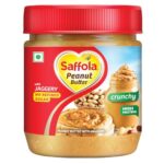Saffola Peanut Butter With Jaggery, Crunchy 350 Gm | High Protein Peanut Butter | No Refined Sugar