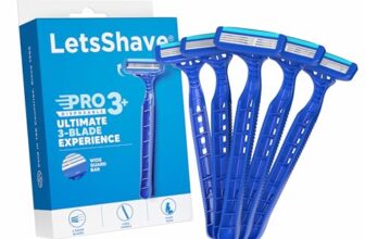 Letsshave Pro 3 Plus Disposable Shaving Razors, Pack Of 5, Manual Triple Blade Razor For Men