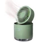 Atevon Mini Desktop Cooling Fan – Rotating Spray Humidifier Fan With Automatic Oscillation, Water Tank, And Air Conditioning Function