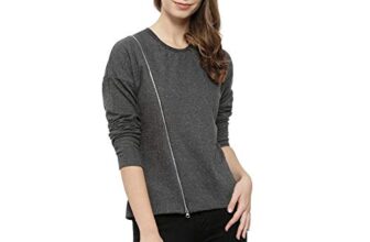 Campus Sutra Full Sleeve Solid Women Sweatshirt(Azw18_Hcrz_W_Pln_Ch_Az_M) Charcoal