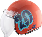 Axor Retro Jet Sportz C13 Motorbike Helmet(Orange Blue)