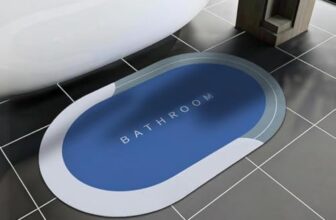 Cortina Pack Of 1 Quick Dry Water Absorbing Rectangular Silicon Floor Mat | Anti-Skid & Non-Slip Cushion Doormat For Home, Kitchen, Office, Washroom | 60X40Cm (Sky Blue)