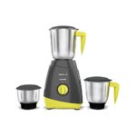 Havells Capture 500W 3 Jar Mixer Grinder, High Speed 21000 Rpm Motor, 304 Ss Blades, 5 Years Motor Warranty With Overload Protector, 1.5 Ltr Bigger Size Blending Jar I (Grey & Green)