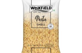 Weikfield Shell Pasta | Healthy Pasta Made With 100% Durum Wheat Semolina | No Maida | Rich In Protein & Fibre | Non Sticky | 100% Vegetarian | 1Kg Pouch
