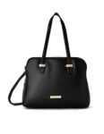 Caprese Womens Carrie S Medium Black Ii Satchel