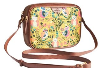 Teal By Chumbak Women’S Sling Bag, Printed Canvas Crossbody Bag With Pu Accents, Lightweight And Stylish Shoulder Bag With Zipper Closure For College, Office, Travel And Daily Use