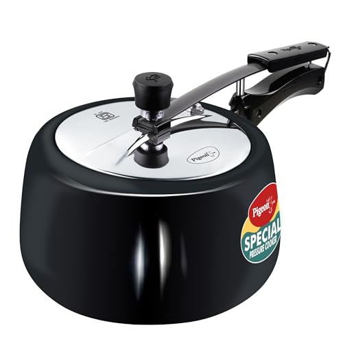 Pigeon By Stovekraft Hard Anodised Aluminium Inner Lid Cooker – 3 Litre With Induction Base, Silver, Medium (14547)