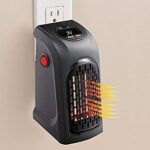 Ruhish 400W Portable Plug-In Digital Electric Handy Air Warmer Blower Adjustable Timer Digital Display Heater For Home/Office/Camper (Multicolour)
