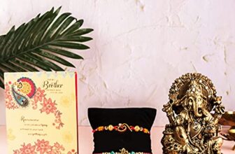 Archies Rakhi For Brother On Rakshabandhan | Ganesha Idol Combo Set With 2 Special Rakhi For Bhaiya/Bro/Bhai With Card Ar-Idol142