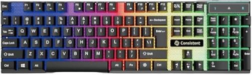 Consistent Radium Wired Gaming Keyboard (Kg1101) Gaming Keyboard With Breathing Effect |Backlit Keyboard Windows Lock.
