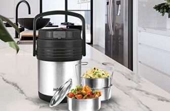 Milton Woofer 3 Thermosteel Wireless Bluetooth Speaker Tiffin (3 Containers) Steel Plain