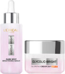 L’Oréal Paris Glycolic Bright Alia Combo, Dark Spot Brightening Serum 15Ml + Glowing Day Cream 15Ml(2 Items In The Set)