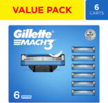 Gillette Mach3 Shaving Blades For Men(Pack Of 6)