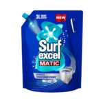 Surf Excel Matic Top Load Liquid Detergent 3 L Refill Pouch, Specially Designed To Remove Tough Dried Stains, 1St Time In Washing Machine