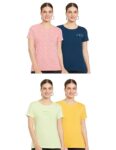 Amazon Brand – Symbol Women’S Regular Fit T-Shirt (Pack Of 4) (Sym-Aw22Wte-006_Multicolor 21 M)