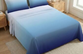 Bsb Home Double Bedsheet With 2 Pillow Covers | Cloud Cotton Feel 300 Tc Digital Print Bedsheet For King Size Bed | Luxury Bedding For Bedroom Home Décor | 108 X 108 Inches (Arctic Blue Ombre)