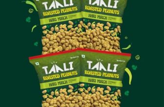 Taali Flavour Roasted Peanuts | Hari Mirch, Bold Green Chilli Flavour | Bharuchi Nuts | No Palm Oil, Not Fried, 140G (Pack Of 4)