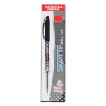 Nataraj Pens Smart Tip Ball Pen | Hi-Tech Tip For Smart Writing | Japanese Waterproof Ball Pen | Long Writing | Comfortable Grip | Use For School, College Students & Office Person | Black Colour