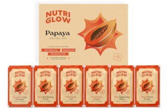 Nutriglow Natural’S Advanced Pro Formula Papaya Facial Kit For Glowing Skin Cleanup Kit For Even Skin Tone, 60Gm