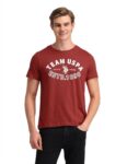 U.S. Polo Assn. Denim Co. Men’S Brown Logo Crew Neck Half Sleeve Casual Cotton Slim Fit T-Shirts (Udtshs1107_Brown_M)