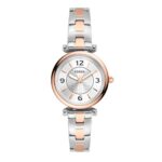 Fossil Carlie Analog Silver Dial Women’S Watch-Es5201