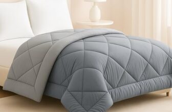 Bsb Home Luxury Reversible Comforter Double Size | Dual Color Soft Quilt For Ac Room | Winter & Summer | Rainy Season Plush Microfiber | Solid Color Comforter – 90X100 Inches, Light Grey