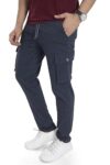 Divisive Men’S Cotton Cargo Pants (Dcr110_28_Teal)