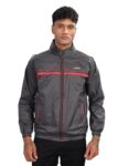 Dollar Men’S Polyester Solid Hooded Windcheater Jacket With Side Pockets And Hood, Charcoal – Large