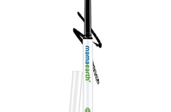 Mamaearth Long Stay Kajal Black Retractable Waterproof Pencil, With Vitamin C & Chamomile, Charcoal Black, Matte Finish, 0.35G