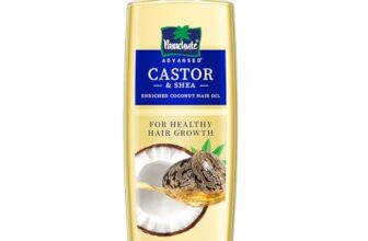 Parachute Advansed Castor & Shea Enriched Coconut Hair Oil 300Ml | Up To 10X Stronger Hair| Moisturizes & Nourishes Hair | Reduces Hair Fall & Frizz | Prevents Hair Breakage| Vibrant Length & Volume| Dermatologically Tested | For Men & Women