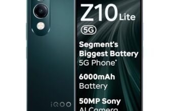 Iqoo Z10 Lite 5G (Cyber Green, 8Gb Ram, 256Gb Storage) | 6000 Mah Battery | Dimensity 6300 5G Processor With 433K+* Antutu Score | Ip64 Rated & Military Grade Shock-Resistance*