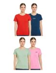 Amazon Brand – Symbol Women’S Regular Fit T-Shirt (Pack Of 4) (Sym-Aw22Wte-006_Multicolor 20 Xl)