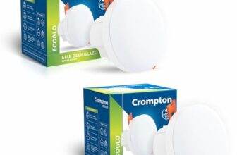 Crompton Domestic Recess Led Deep Cut Down Lighter Star Deep Glaze 6W (Red, Pack Of 2)
