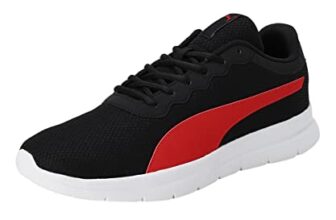 Puma Mens Maximal Comfort Black-High Risk Red Walking Shoe – 10 Uk (37902701)