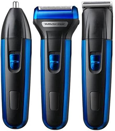Veentus Male Professionals Design 3 In 1 Perfect Shaver, Hair Clipper And Nose Trimmer Rechargeable Beard And Moustaches Hair Machine And Trimming With Cord And Without Cordless Use., Blue