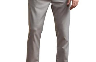 The Bear House Men’S Solid Slim Fit Formal Trouser With Elastic Waistband Grey