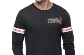 Macroman M-Series Smartz Basics Printed Round Neck Full Sleeve Sweatshirt For Men, Cotton Blend, Black Melange, Pack Of 1