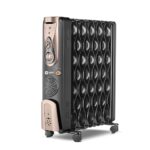 Orient Electric Comforter Collection 11 Fin Oil Filled Radiator | Advanced S-Shaped Fins |2900W Power| With Ptc Fan Heater| 3 Heat Settings | 2 Years Warranty, Black