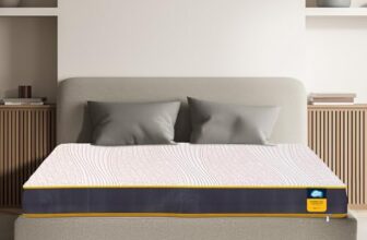 Centuary Mattresses Sleepables | 7 Years Warranty | 5-Inch Queen Size Dual Comfort Hard And Soft Reversible Roll Pack High Resilience (Hr) Foam Mattress (75X66X5)