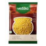 Amazon Brand – Vedaka Unpolished Yellow Moong Dal | 2 Kg | Popular Yellow Moong Dal | Naturally Rich In Protein | Naturally Cholesterol-Free