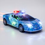 Twist N Turn 3D Police Friction Car Toy With Lights & Music(White)