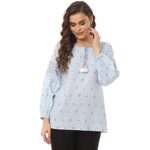 Rangriti Women’S Ethnic Blue Ethnic Wear Top (Size_S)