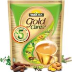 Tata Tea Gold Care 1Kg, Rich In Taste, Goodness Of Elaichi, Ginger, Tulsi, Brahmi & Mulethi, Black Tea, Loose Leaves