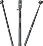 Telesin G3 Long Selfie Stick Pole (Upgraded 118″/3M), Carbon Fiber Extension Monopod Compatible With Gopro Max Hero 11 10 9 8 7 6 5, Insta360 One Rs X2 X3 Go 2, Dji Action 2 3 Akaso