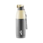 Milton Steel Sierra 600 Insulated Inner Stainless Steel Water Bottle, 1 Piece, 520 Ml, Grey| Easy Grip | Leak Proof | Hot Or Cold | School | Office |Treking | Travel Bottle