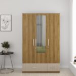 Hometown Diago 3 Door Wardrobe W Mirror