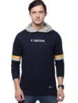 Macroman M-Series Fashion Full Sleeve Sweatshirt Hoodies For Men, 100% Cotton, Dress Blue, Pack Of 1