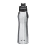 Milton Active 1000 Stainless Steel Water Bottle With Spout Mouth 885 Ml, Single Walled, Isi Certified I Leak Proof Lid, Rust Proof I For School, Office, Gym I Silver
